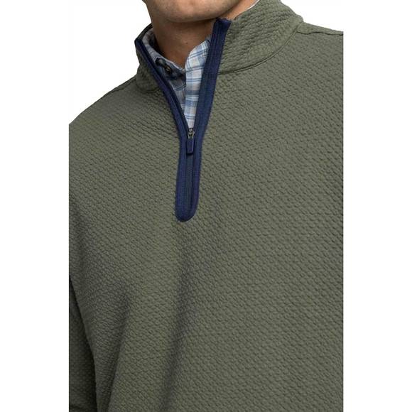 NEW SOUTHERN TIDE outbound quarter zip top in heather gulf green - Picture 3 of 3
